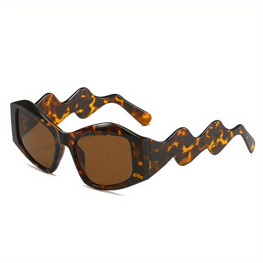 Wrap Around Sunglasses For Women Men Block Geometric Frame Glasses