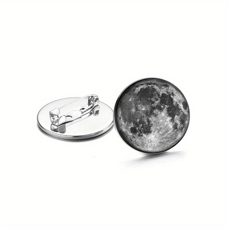 Moon Space Lapel Pin Brooch Accessory for Jacket T Shirt Hat