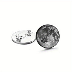 Moon Space Lapel Pin Brooch Accessory for Jacket T Shirt Hat