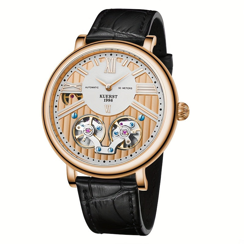 KUERST Two Needle Double Flywheel Automatic Mechanical Watch