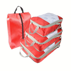 4pcs Travel Packing Cubes Compressible Storage Bags Organizers