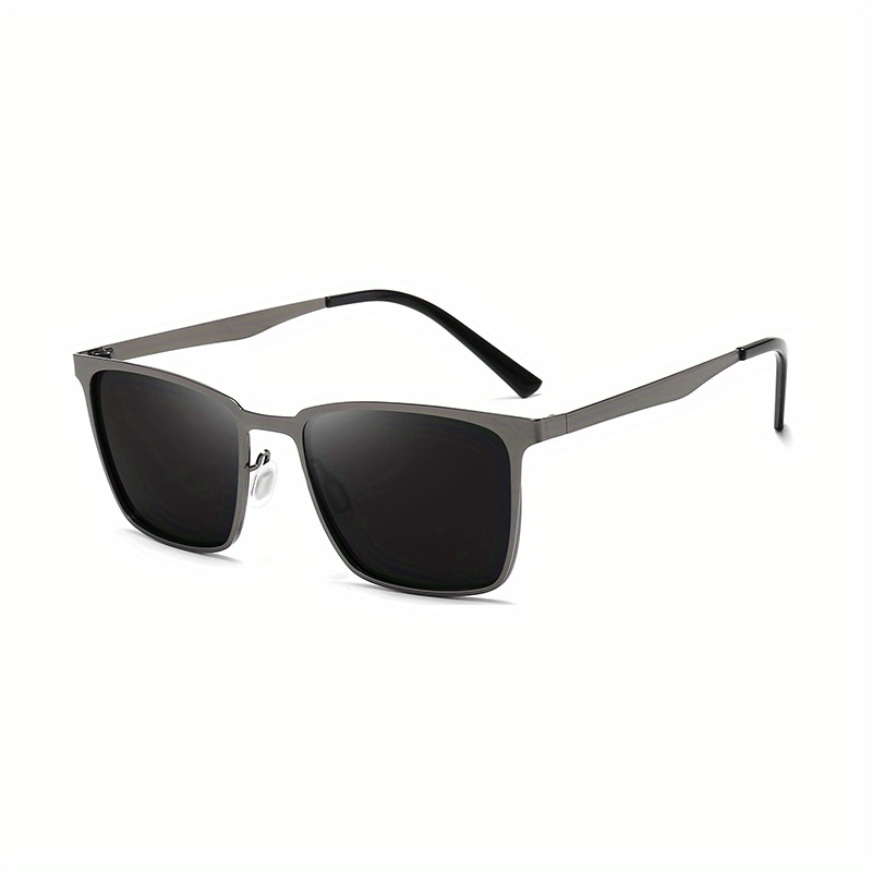 Men's Polarized Square Frame Sunglasses UV400 with Case