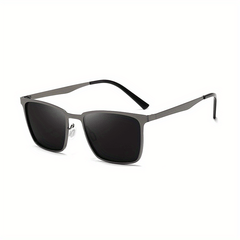 Men's Polarized Square Frame Sunglasses UV400 with Case