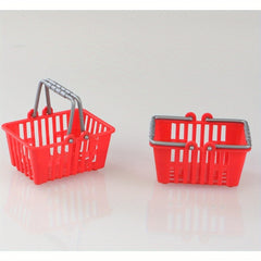20pcs Mini Plastic Shopping Baskets - Colorful Retail Baskets for Playtime