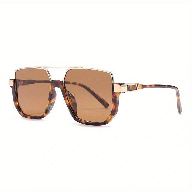 Large Frame Sunglasses Metal PC Modern Multilateral for Sports Driving