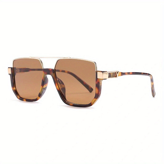 Large Frame Sunglasses Metal PC Modern Multilateral for Sports Driving