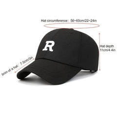 Men's Letter Embroidered Cotton Baseball Cap