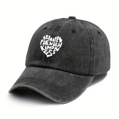 Heart Pattern Retro Baseball Cap Adjustable Sunscreen Hat