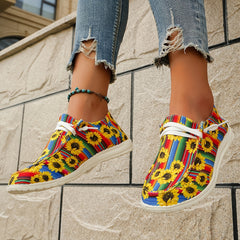 Women's Floral Canvas Shoes Lightweight Slip On Comfy Daily Shoes