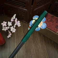 Flower Wooden Hair Pin Retro Hair Stick Resin Hair Bun Maker Non Slip Hair Decor