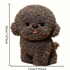 Bichon Frise Plush Toy Realistic Cartoon Dog Animal Gray