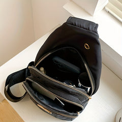 Versatile Chest Bag Nylon Sling Shoulder Bag Casual Style Crossbody Bag