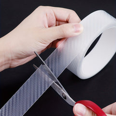 Carbon Fiber Pattern Transparent Car Threshold Rearview Mirror Stickers