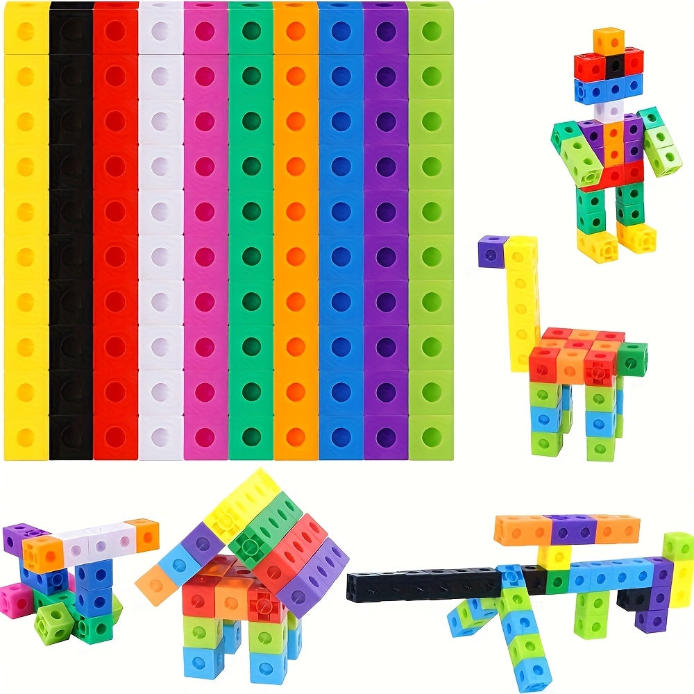 200pcs Structural Square Block Set for Counting Sorting and Building