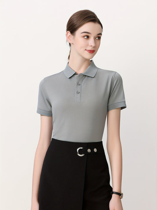 Women's Casual Polo Shirt Slimming Breathable Sweetheart Collar