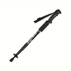 Telescopic Foldable Mountaineering Stick with Straight Handle