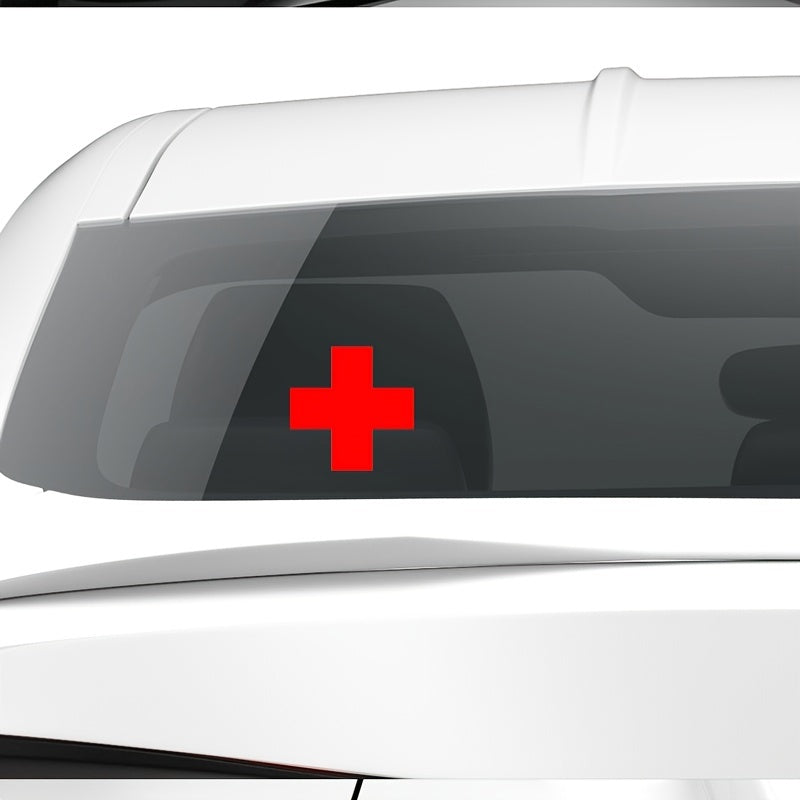 Reflective Red Medical Cross Car Sticker Decals - Stand Out on the Road