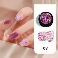 Flower Glitter Gel Nail Polish Sparkly Sequins Jelly Gel
