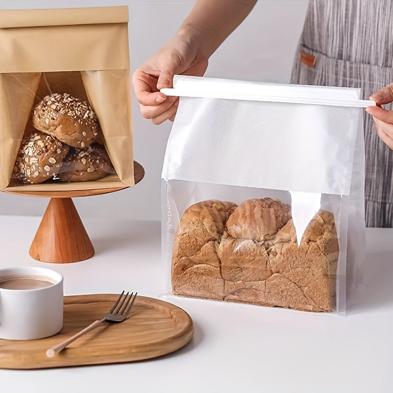10pcs Reusable Cookie Bread Storage Bags with Visible Window