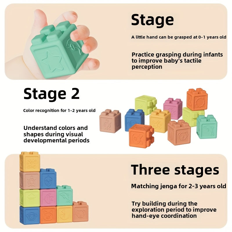 Colorful Soft Rubber Building Blocks for Grip Training