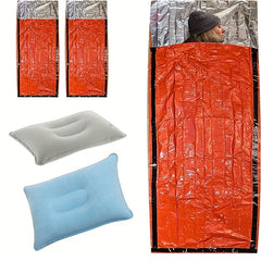 Outdoor Emergency Sleeping Bag with Air Pillow