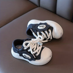 Boys Casual Low Top Lace Up Sneakers Breathable Lightweight Anti Slip