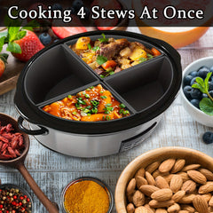 Plastic Pot Liner Slow Cooker Liner for Crock Pot 6QT Oval Silicone Divider