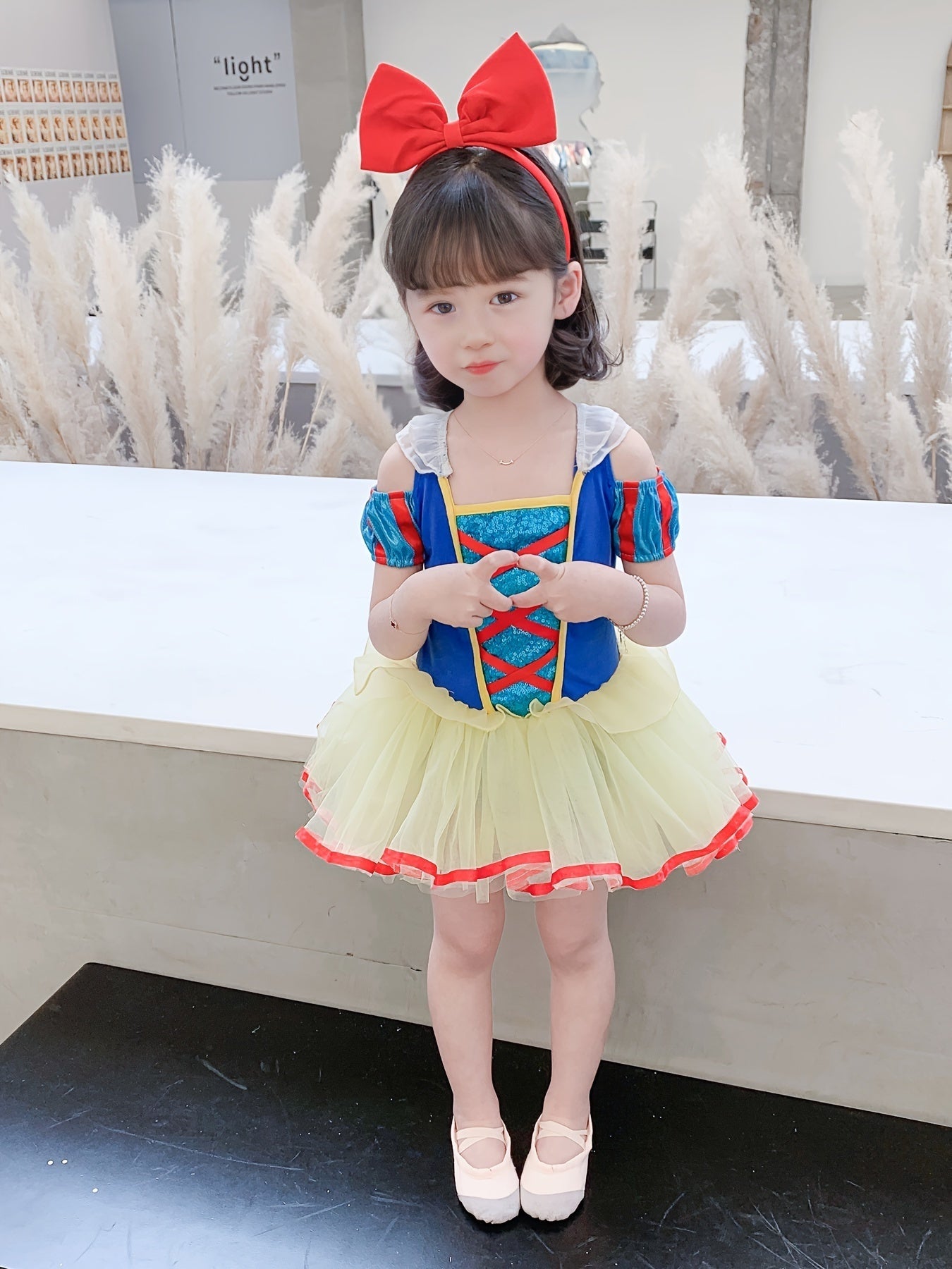 Girls Cold Shoulder Princess Tutu Ballet Leotard Dress