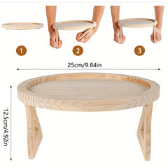Pine Wooden Arm Table Clip On Tray Sofa Table Wide Couches Couch Arm Tray Table