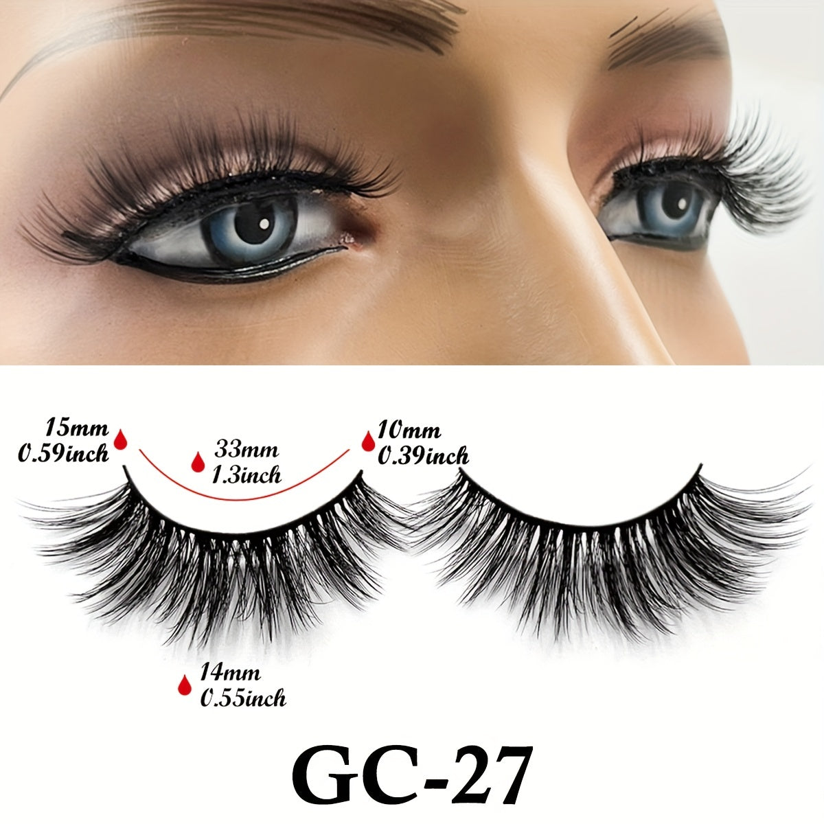 20 Pairs 3D Silk False Eyelashes Fluffy and Curling Lashes