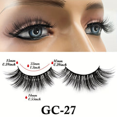 20 Pairs 3D Silk False Eyelashes Fluffy and Curling Lashes