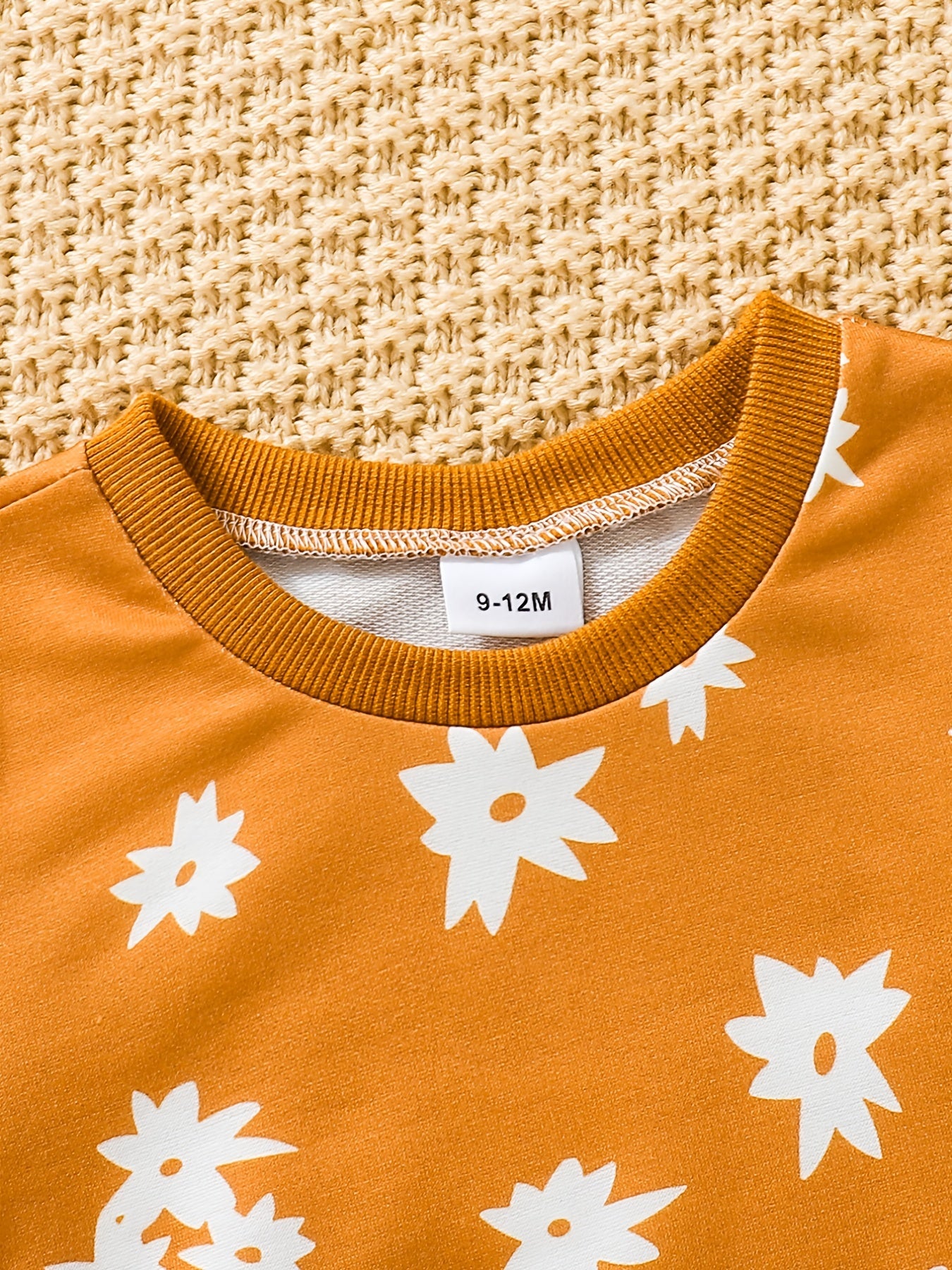 Autumn Kids Casual Outfit Floral Sweatshirt & Pants Set