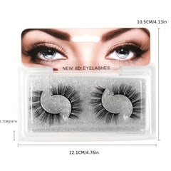 5D Cross False Eyelashes High Faux Mink Long Messy Eyelashes