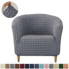 Bubble Seersucker Tub Chair Slipcover Elastic Armchair Cover