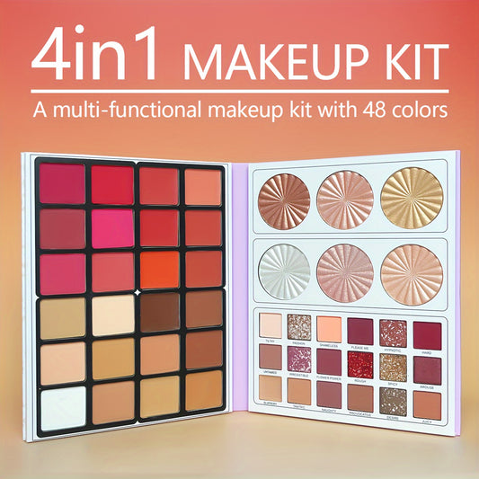 48-Shade Matte & Shimmer Makeup Palette for Contouring