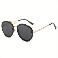 Round Ombre Sunglasses UV400 Metal Glasses