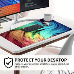 Colorful Large Gaming Mouse Pad with Stable Rubber Base