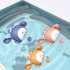 Crab Wind Up Toys for Kids Water Play - Pull Chain Plastic Bath Toys