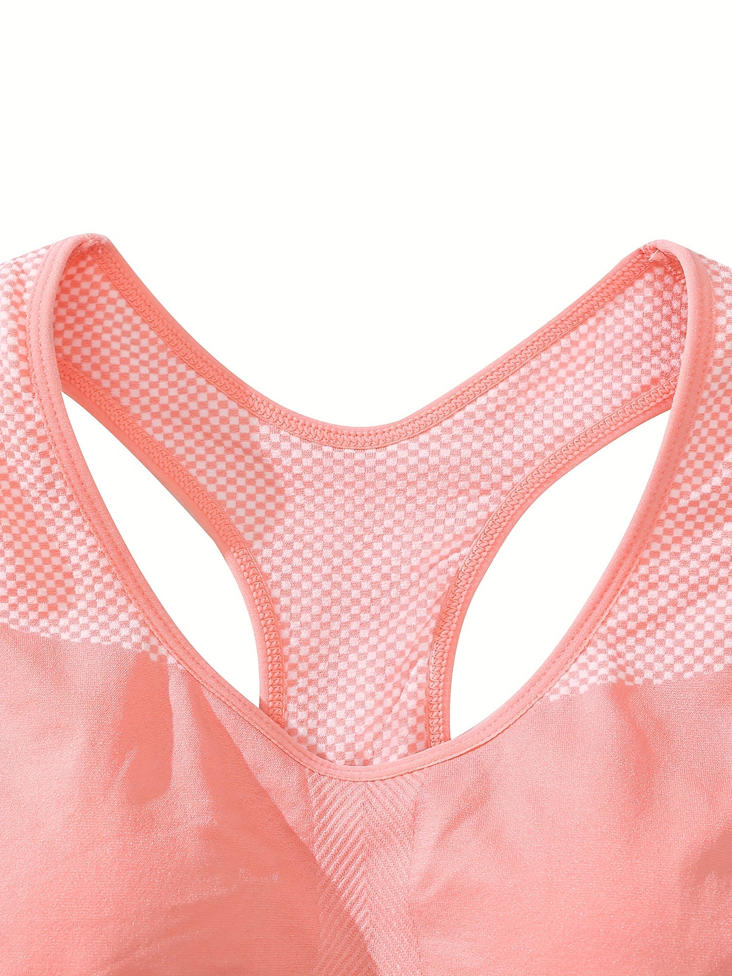  Sporty Bra Women's Geometric Pattern Round Neck Bra