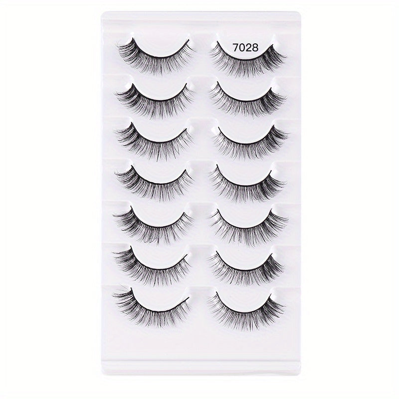 7 Pairs Natural-Looking False Lashes for Makeup Bulk