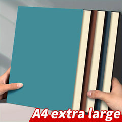 A4 Thick Notebook 200 Pages Soft Leather Horizontal Lines