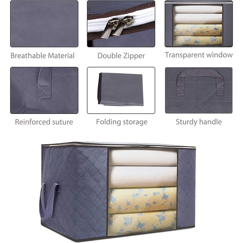 90L Clothes Storage Bag Organizer Containers for Bedroom Closet