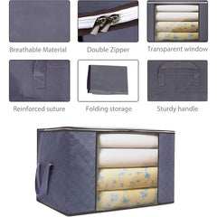 90L Clothes Storage Bag Organizer Containers for Bedroom Closet