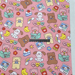 4pcs 9.8in Cartoon Pattern Cotton Squares DIY Quilting Fabric