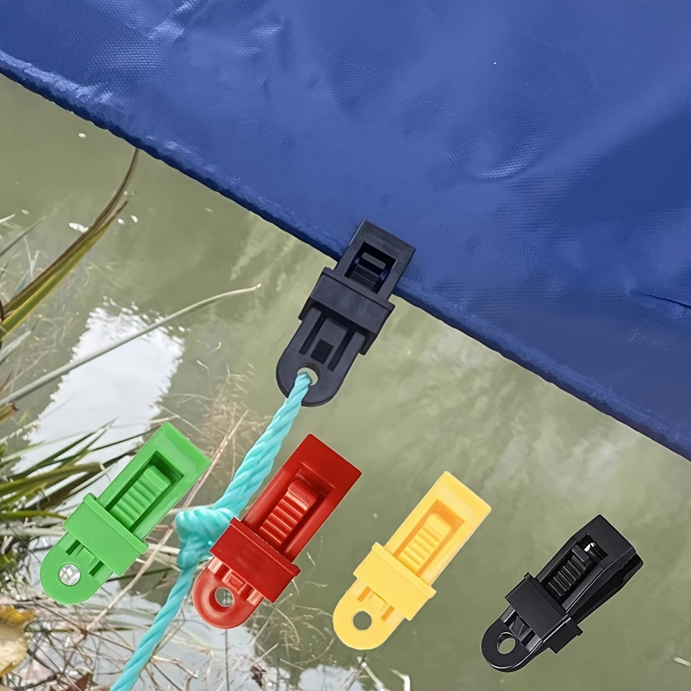 3pcs Plastic Tent Clips Awning Windproof Rope Fixed Clips Canopy Tarp Fixed Clip