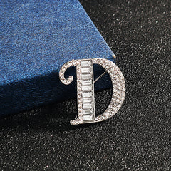 English Letter Small Brooch Suit Shirt Cardigan Pin Accessories