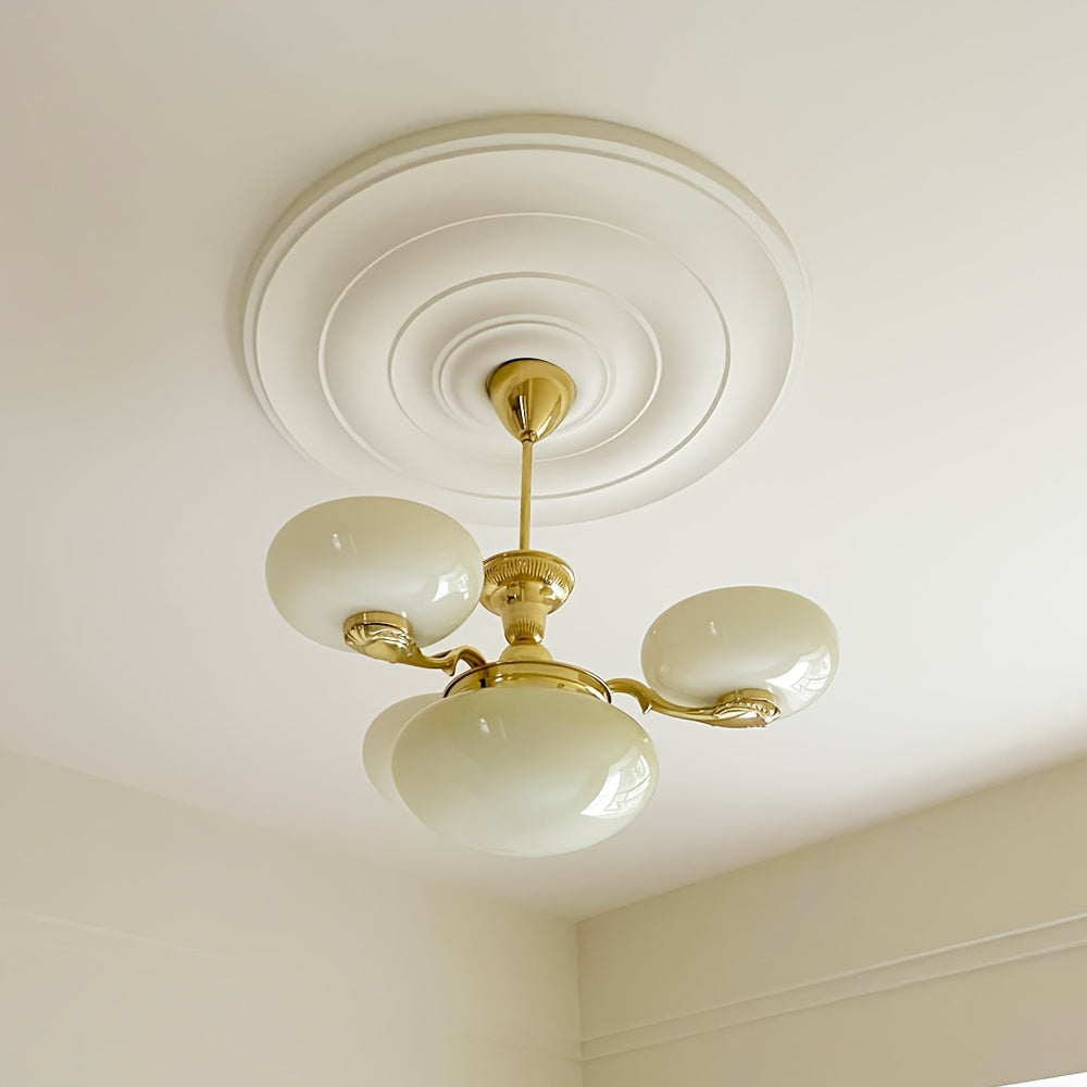 Round Ceiling Plaster Chandelier Base Crystal Lamp Mold