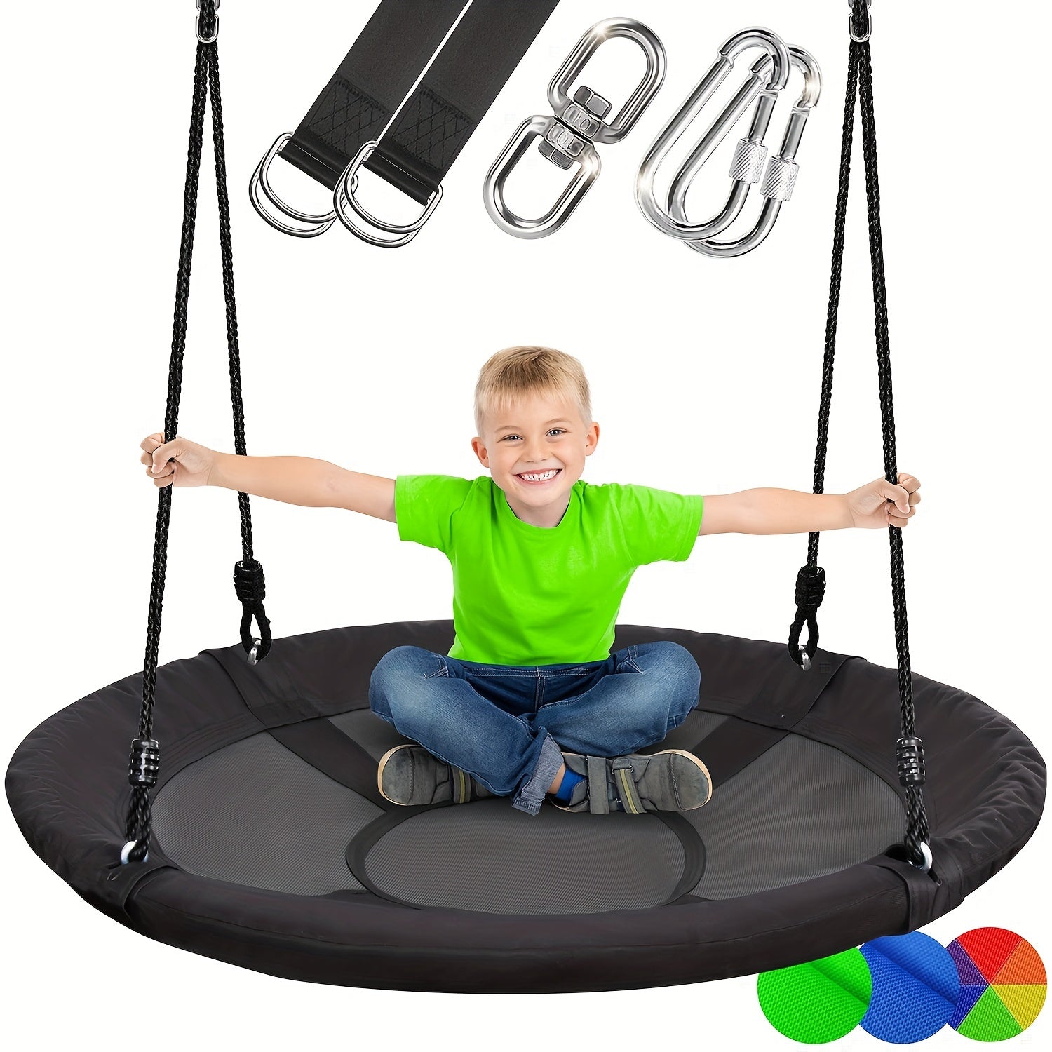 Saucer Swing Outdoor Tree Swing With Hang Kit