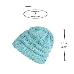 Women's Knitted Beanie Hat Warm Slouchy Cap For Winter Lightweight