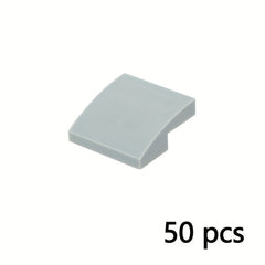 50pcs 2x2 Curved Bricks Gradient Colors Special Edition for Building Blocks